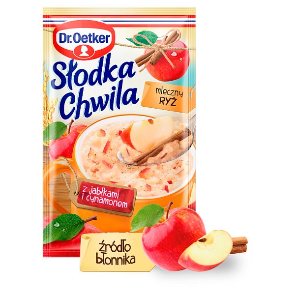 Dr. Oetker Słodka Chwila Mleczny ryż z jabłkami i cynamonem 58 g