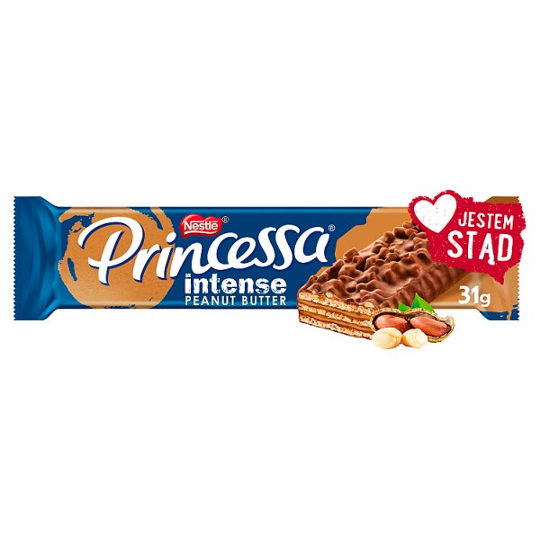 Princessa Intense Peanut Butter Wafel z kremem arachidowym warstwą czekolady deserowej 31 g