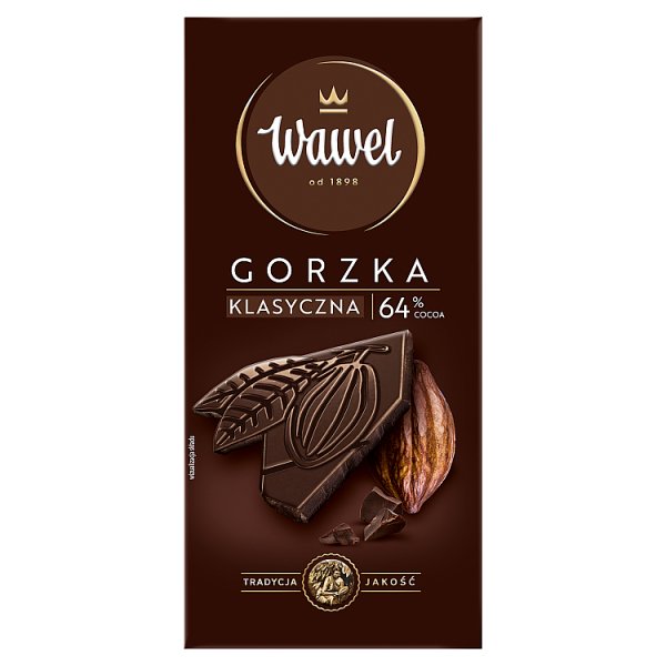 Wawel Czekolada gorzka 64 % cocoa klasyczna 90 g