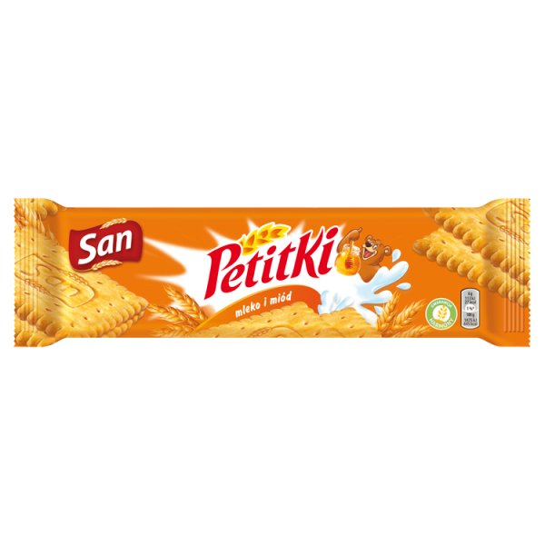 San Petitki Herbatniki mleko i miód 144 g