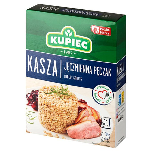 Kupiec Kasza jęczmienna pęczak 400 g (4 x 100 g)