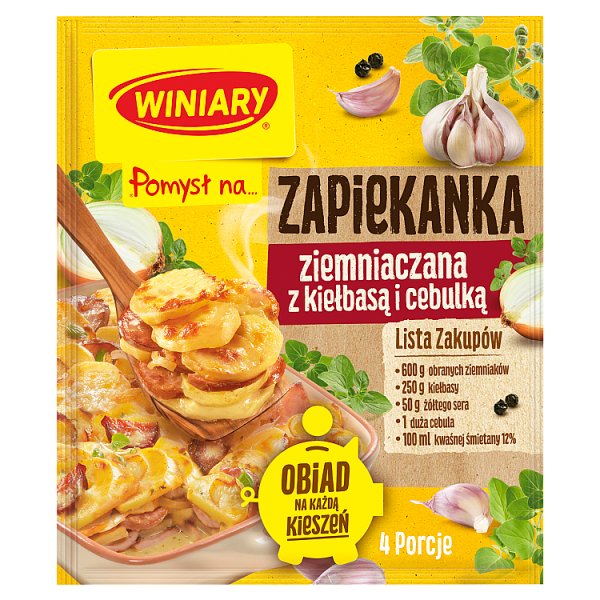 Winiary Pomysł na... Sycąca zapiekanka ziemniaczana z kiełbasą 41 g