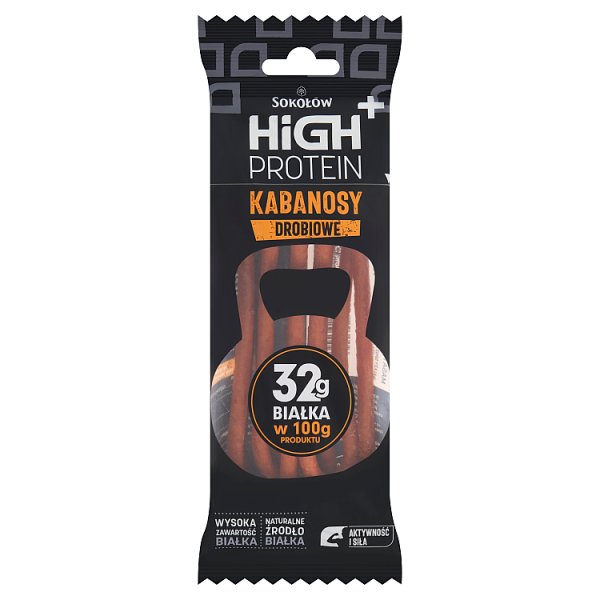 Sokołów High Protein+ Kabanosy drobiowe 60 g