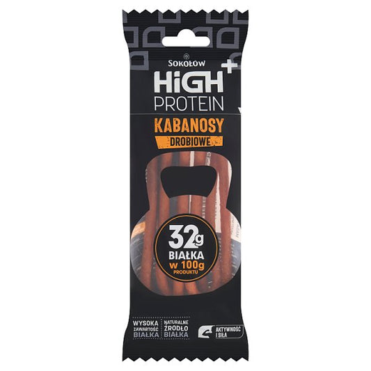 Sokołów High Protein+ Kabanosy drobiowe 60 g