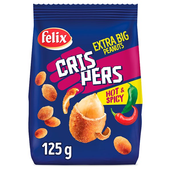 Felix Crispers Orzeszki ziemne smażone w skorupce o smaku paprykowym 125 g