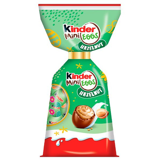Kinder Mini Eggs Hazelnut Czekoladki z mlecznej czekolady z mlecznym nadzieniem 85 g
