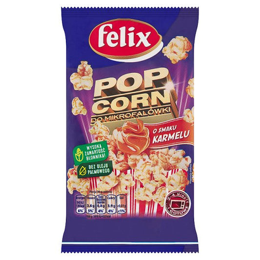 Felix Popcorn do mikrofalówki o smaku karmelu 90 g