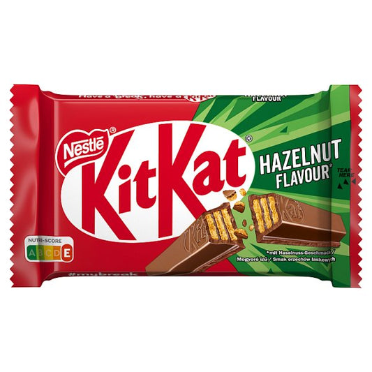 KitKat Paluszki waflowe pokryte mleczną czekoladą smak orzechów laskowych 41,5 g