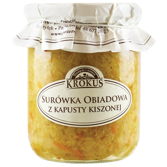 Surówka obiadowa z kiszonej kapusty Krokus