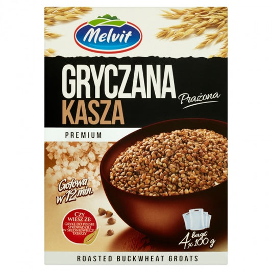 Melvit Kasza gryczana prażona 4x100g