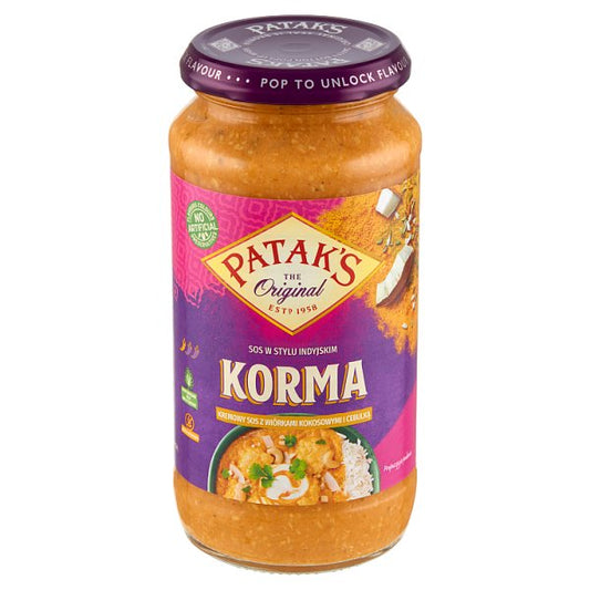 Patak's Korma Kremowy sos z wiórkami kokosowymi i cebulą 450 g