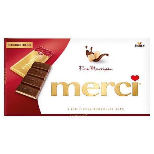 merci Czekolada z nadzieniem marcepanowym 112 g (4 sztuki)