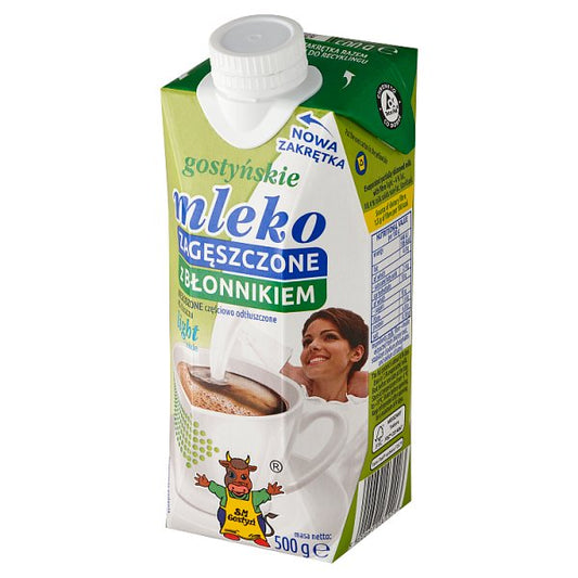 SM Gostyń Mleko gostyńskie zagęszczone z błonnikiem niesłodzone lekkie 4 % 500 g